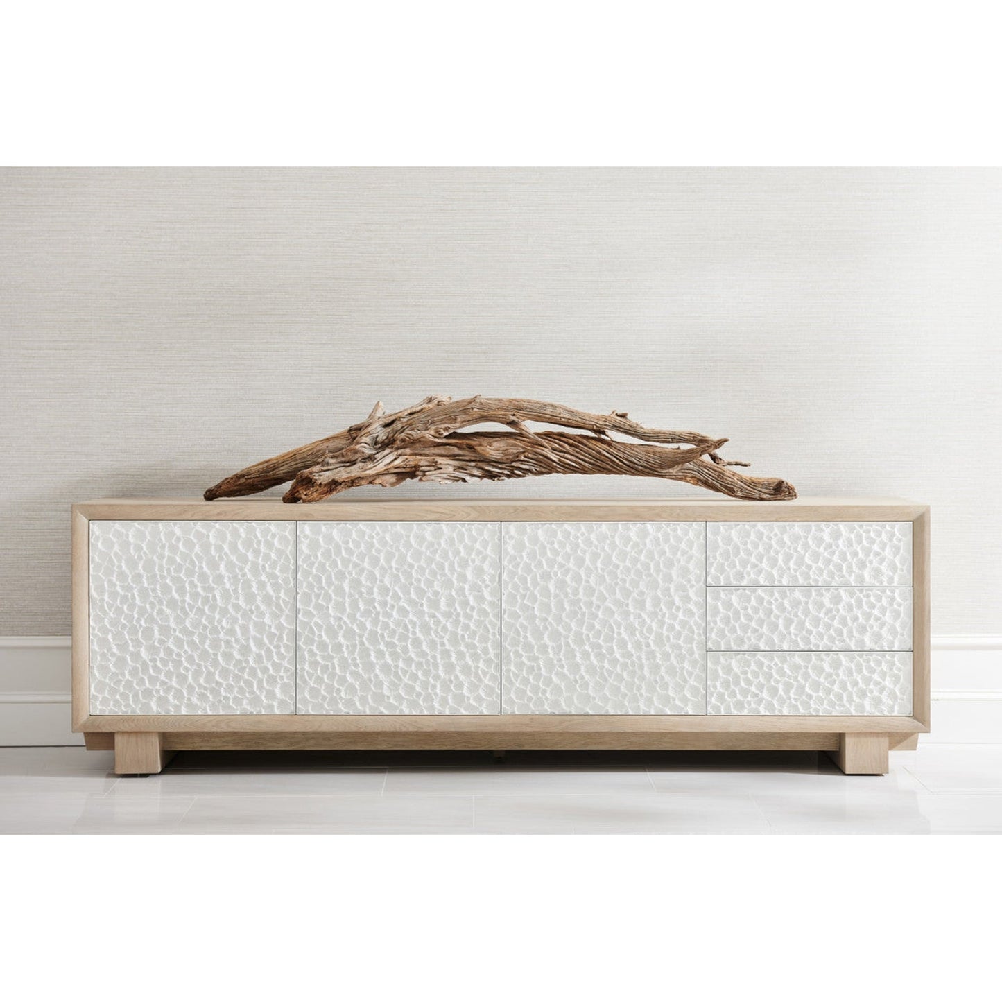 Jonathan Charles Pelagic Cast Metal Entertainment Console (500425-BLO-CPM)