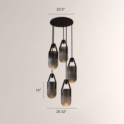 Welden Ombre Glass Cluster Chandelier