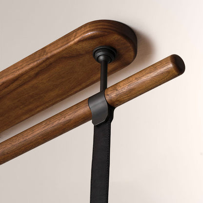 Welden Walnut Leather Linear Chandelier