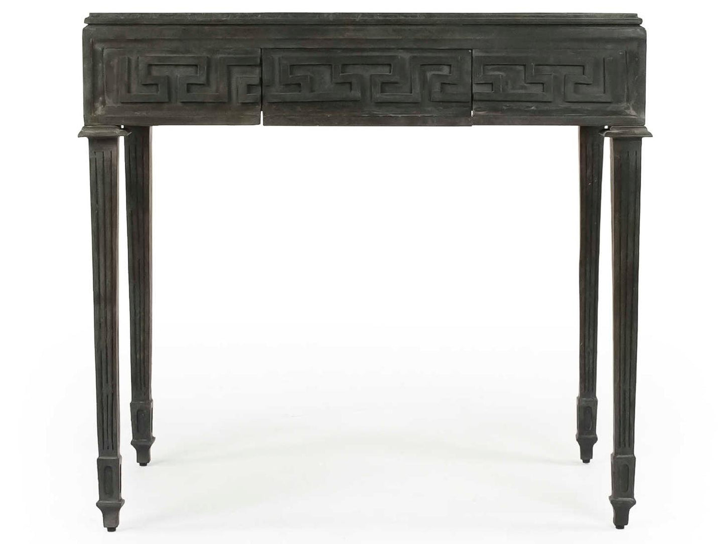 Rectangular Metal Charcoal End Table