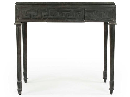Rectangular Metal Charcoal End Table