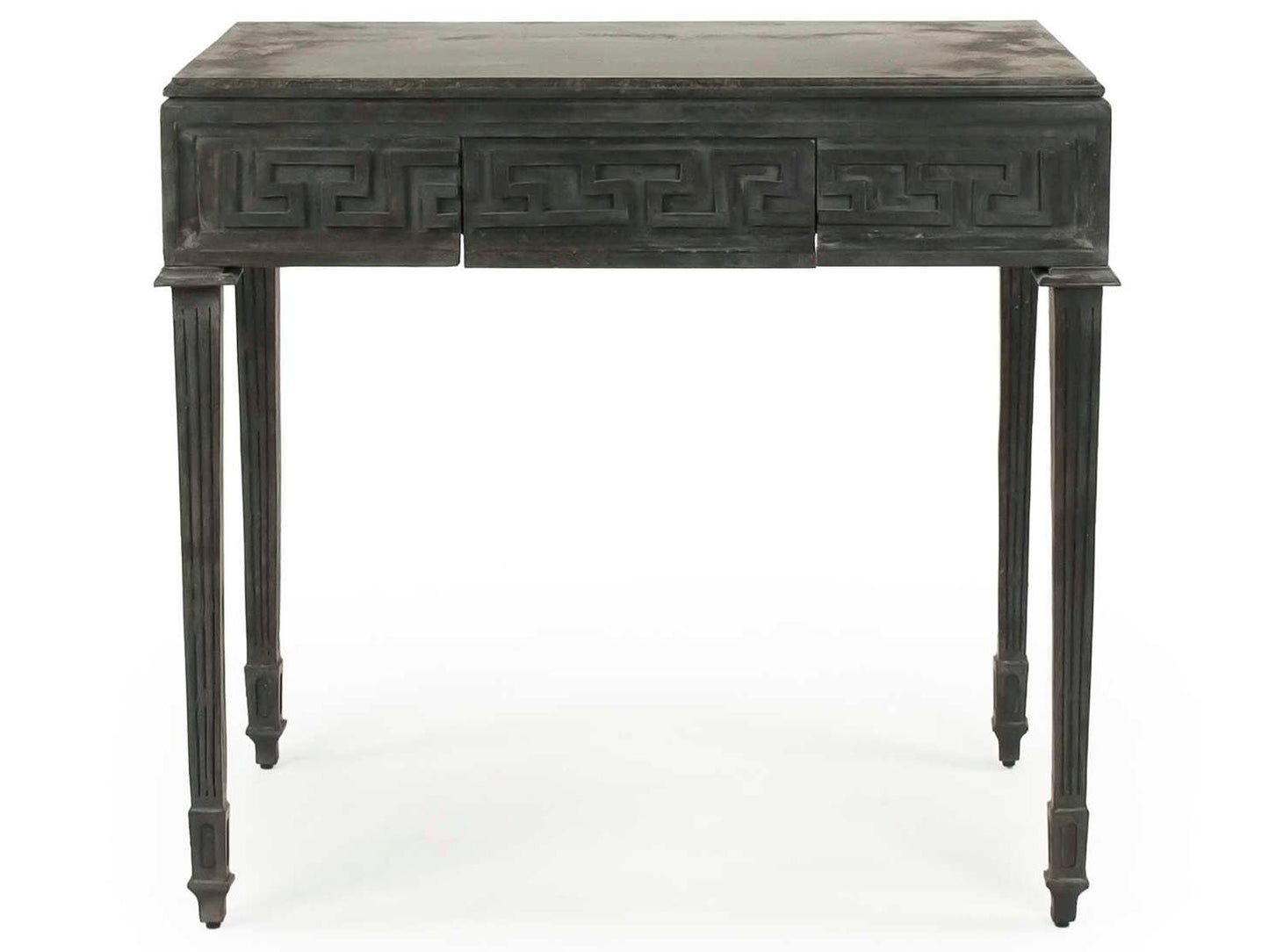 Rectangular Metal Charcoal End Table