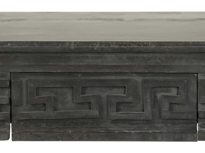 Rectangular Metal Charcoal End Table