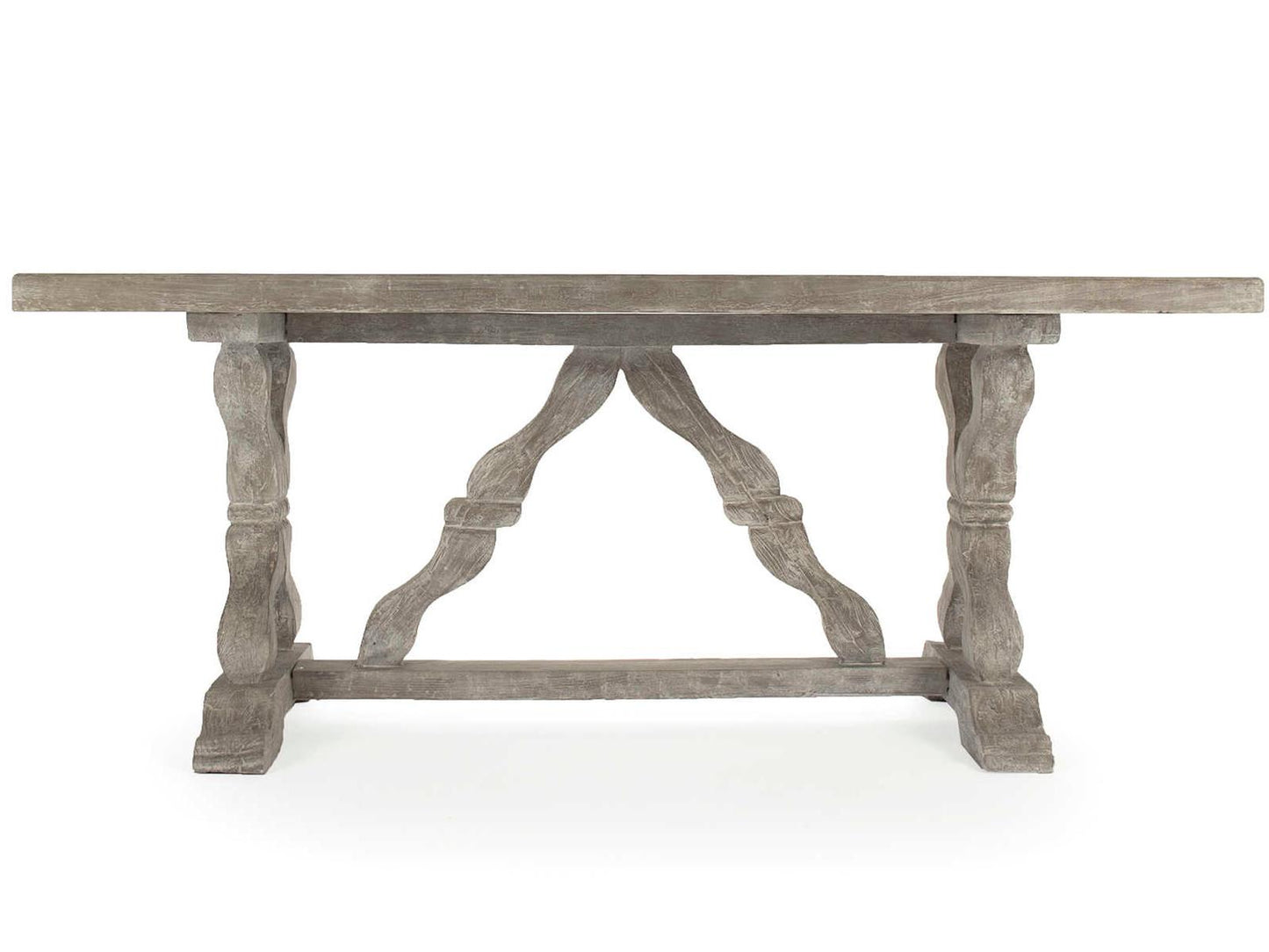 Gracie 71-Inch Rectangle Dining Table in Antique White Fiberglass