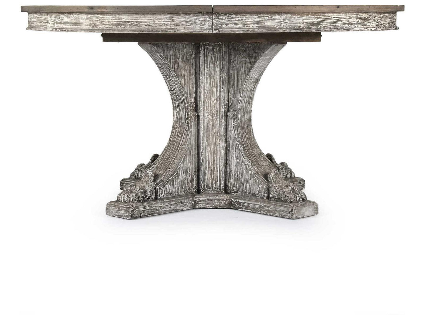 Terrell Oval Extendable Dining Table in Weathered Brown and Grey