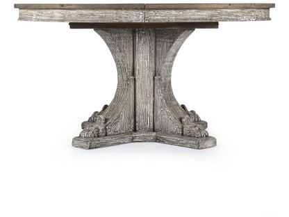 Terrell Oval Extendable Dining Table in Weathered Brown and Grey