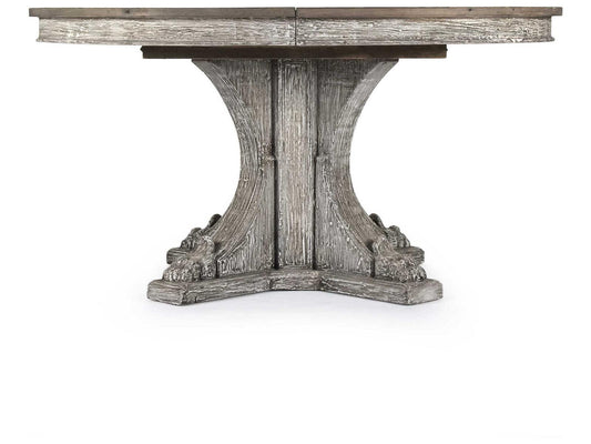 Terrell Oval Extendable Dining Table in Weathered Brown and Grey