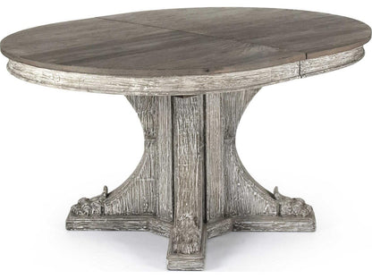 Terrell Oval Extendable Dining Table in Weathered Brown and Grey