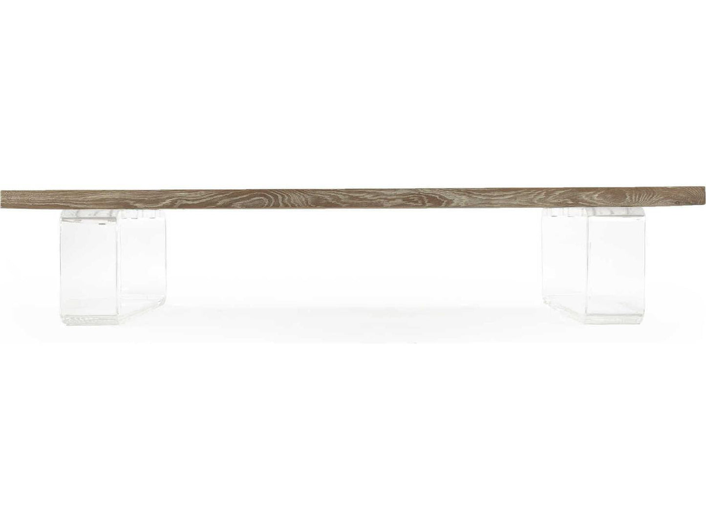 Acrylic Rectangular Coffee Table Limed Grey Oak