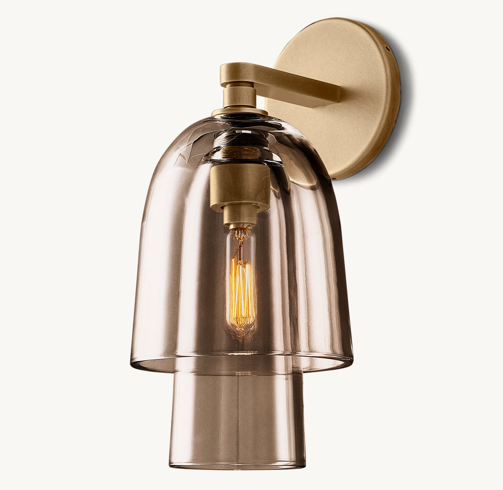 Bloms Amber Glass Wall Sconce