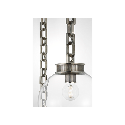 Bellamy 2 Light Statement Chain 12" Globe Chandelier
