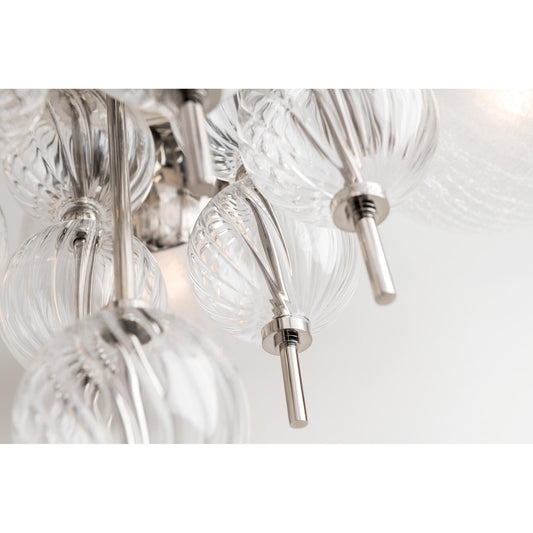 Calypso 8-Light Chandelier in Aged Brass 33.5L x 33.5W x 32.5H