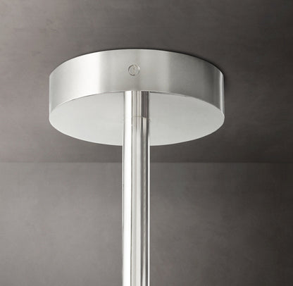 Glass Globe Mobile Three-Arm Chandelier 46"