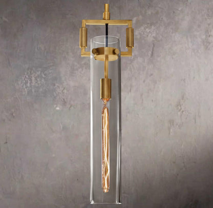 Machinists Cylindrical Glass Pendant Lamp