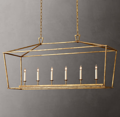 19th C. English Openwork Rectangular Chandelier 54"