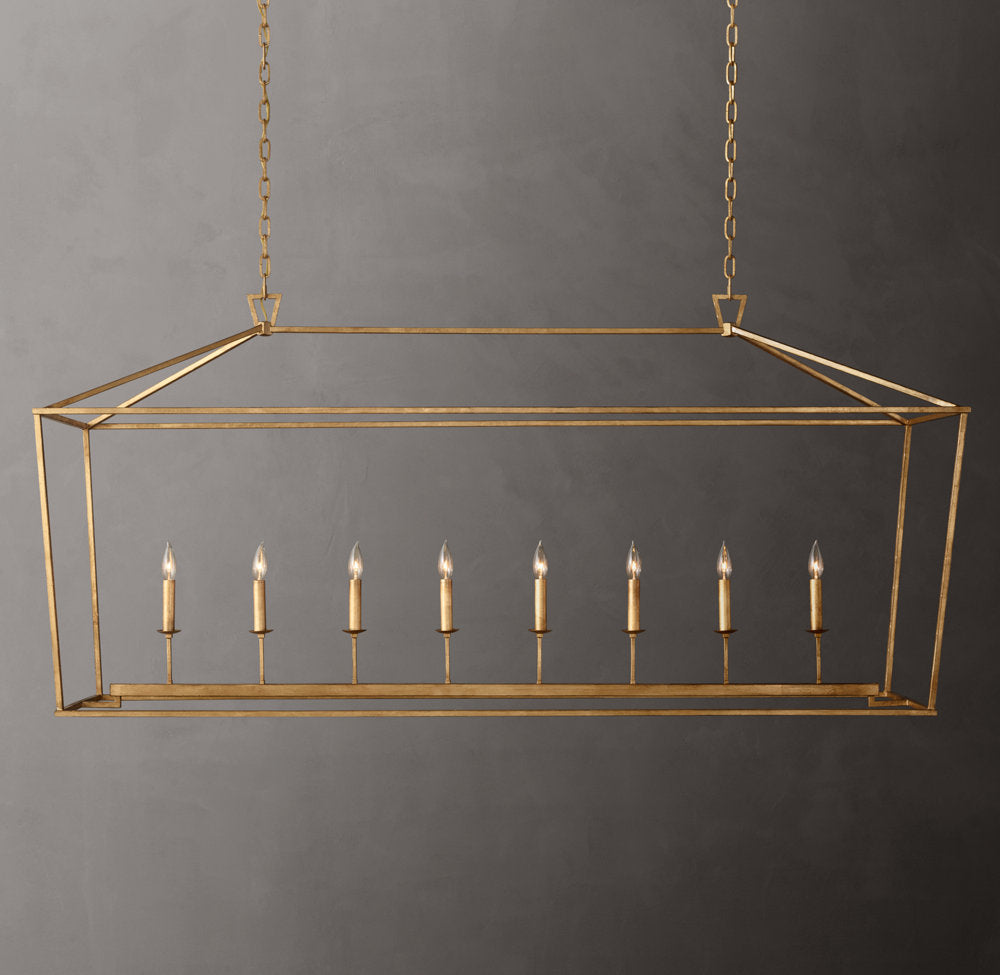 19th C. English Openwork Rectangular Chandelier 72"