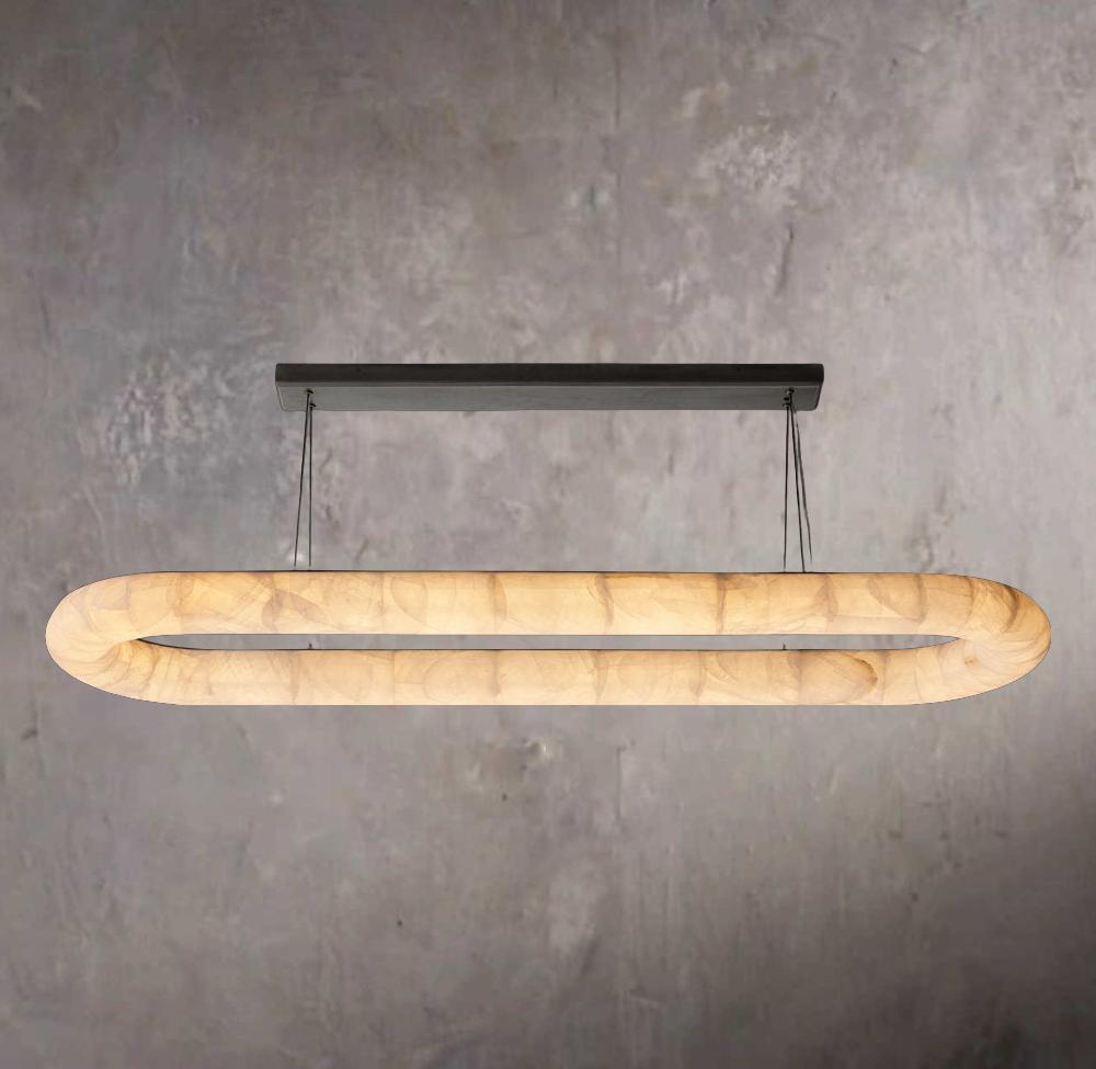 Rivages Smooth Oval Chandelier 74"