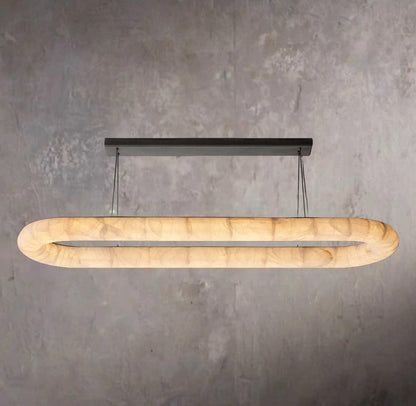 Rivages Smooth Oval Chandelier 74"