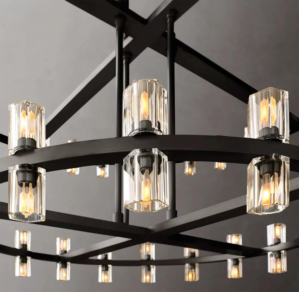 Arcachone Circular Two-Tier Chandelier 60"