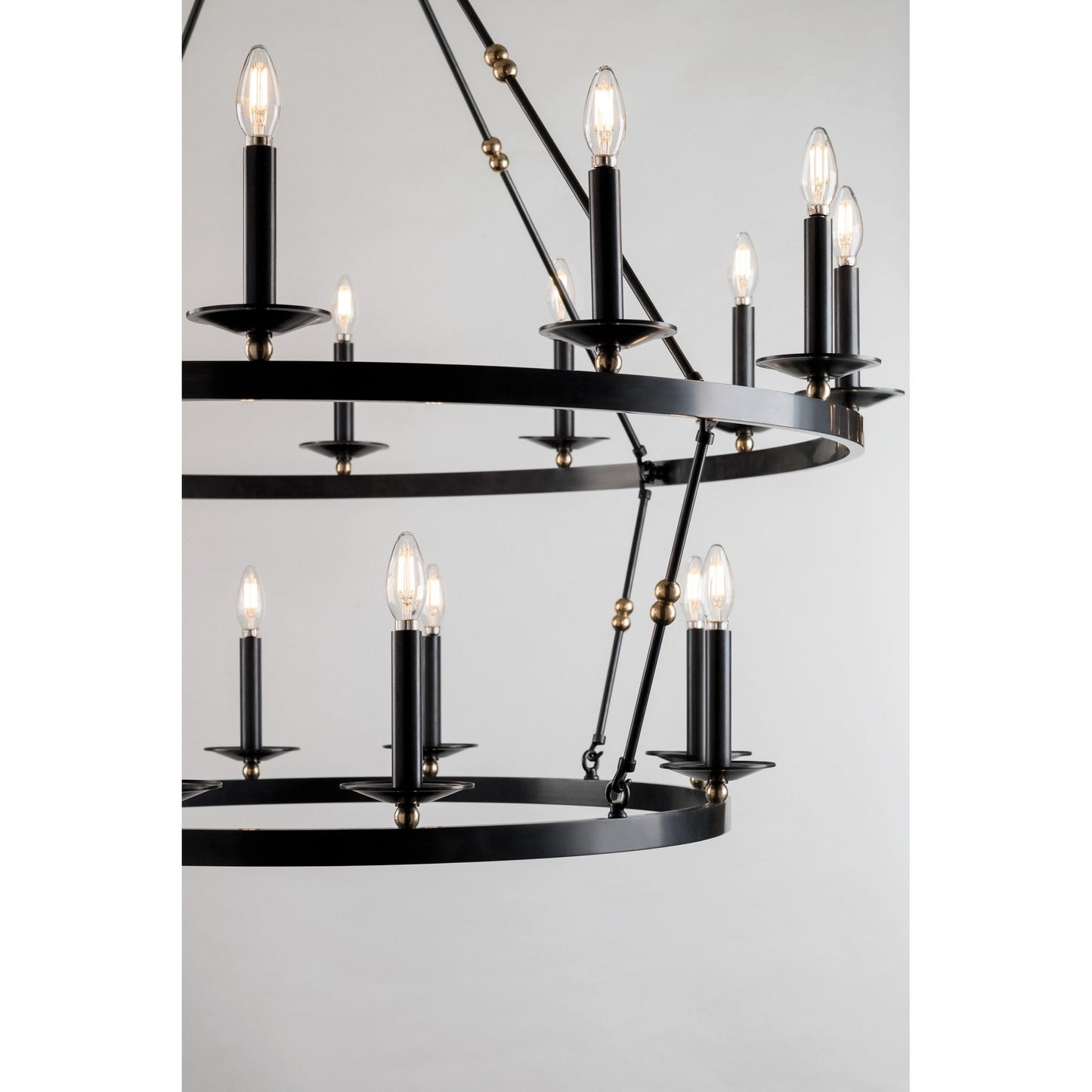 Allendale 9-Light Chandelier in Aged Brass 46.25L x 46.25W x 33.75H