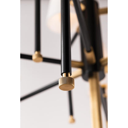 Bowery 6-Light Chandelier in Aged Old Bronze 28L x 28W x 24.5H