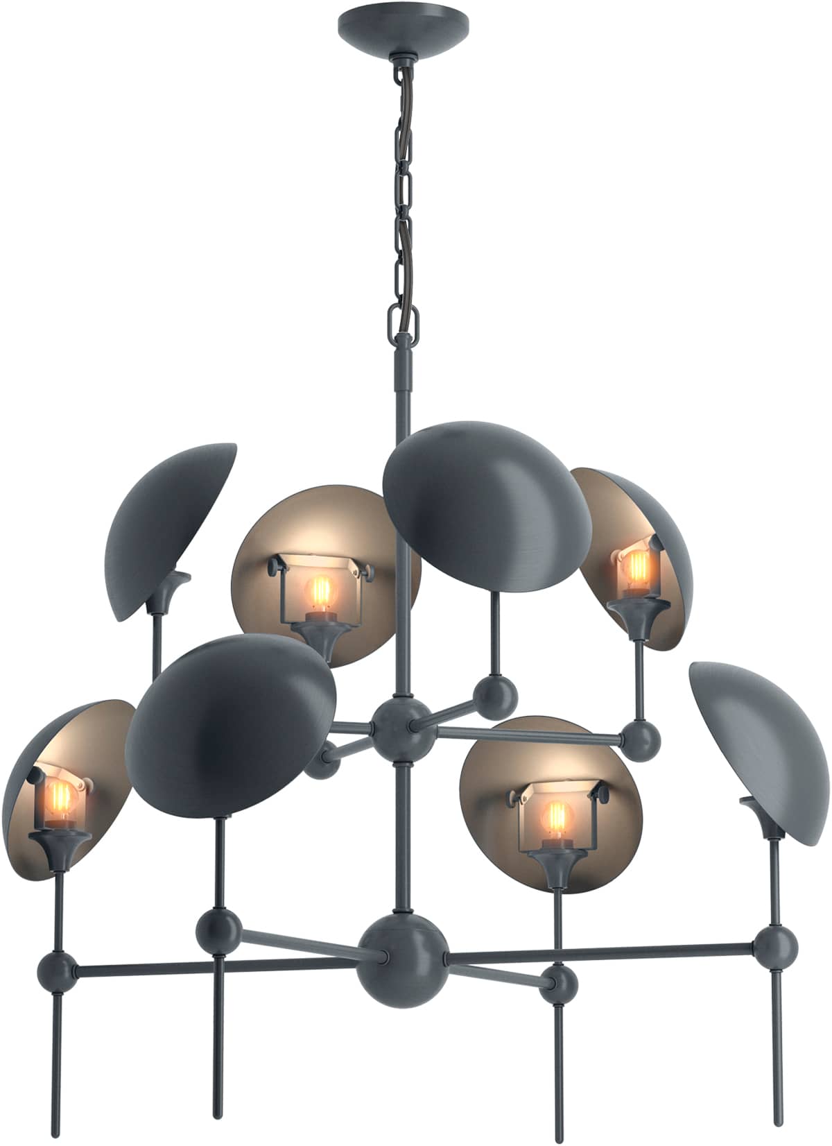 Vorleigh 26" Wide 8 Light Adjustable Dome Chandelier