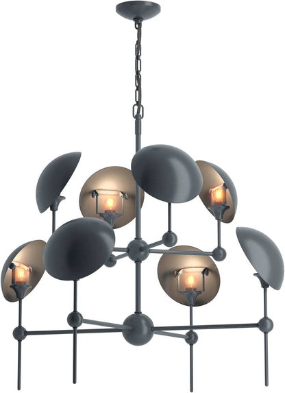 Vorleigh 26" Wide 8 Light Adjustable Dome Chandelier