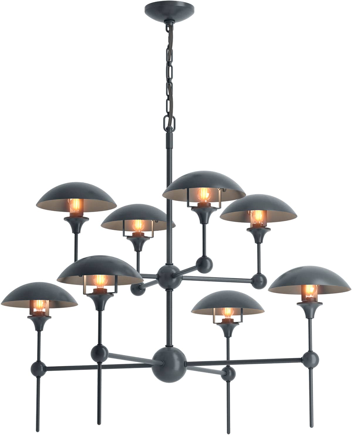 Vorleigh 26" Wide 8 Light Adjustable Dome Chandelier