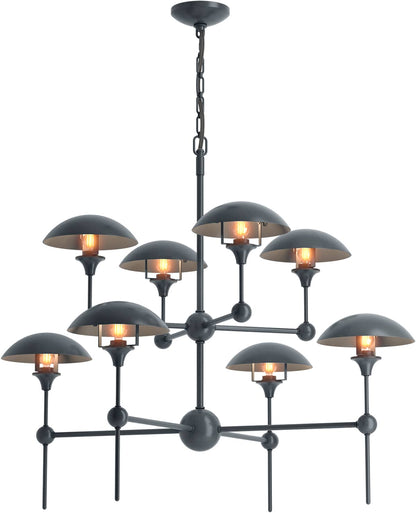 Vorleigh 26" Wide 8 Light Adjustable Dome Chandelier