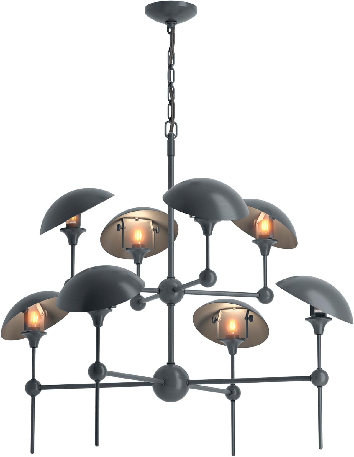 Vorleigh 26" Wide 8 Light Adjustable Dome Chandelier