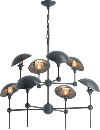 Vorleigh 26" Wide 8 Light Adjustable Dome Chandelier