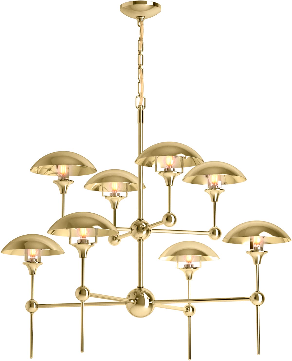 Vorleigh 26" Wide 8 Light Adjustable Dome Chandelier