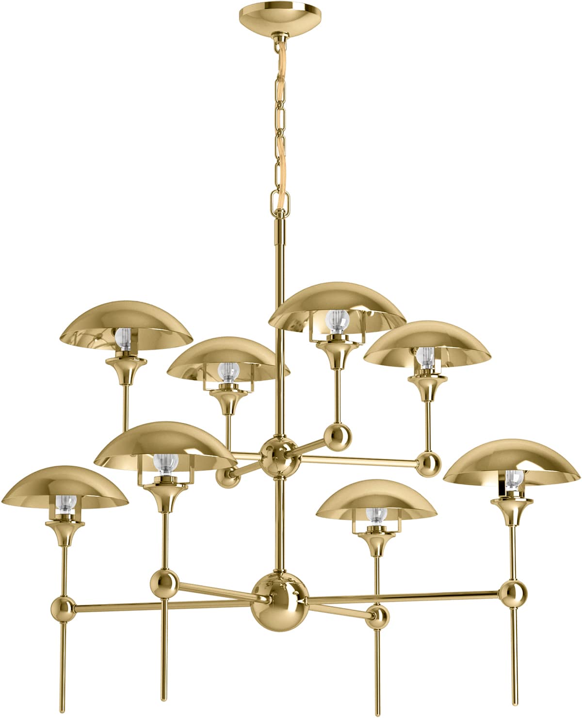 Vorleigh 26" Wide 8 Light Adjustable Dome Chandelier