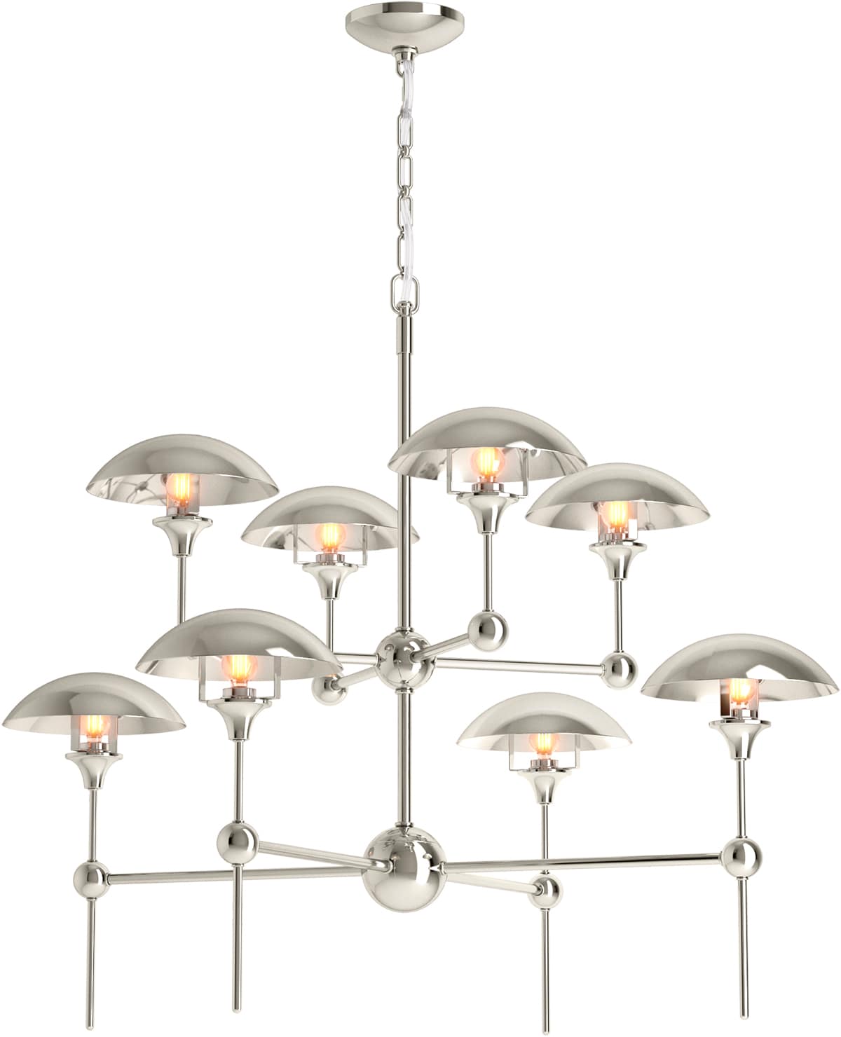 Vorleigh 26" Wide 8 Light Adjustable Dome Chandelier