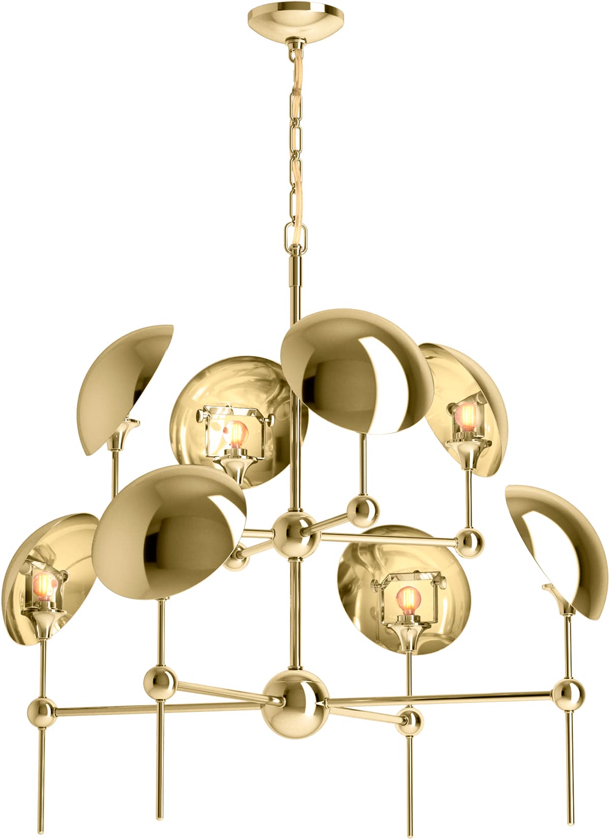 Vorleigh 26" Wide 8 Light Adjustable Dome Chandelier