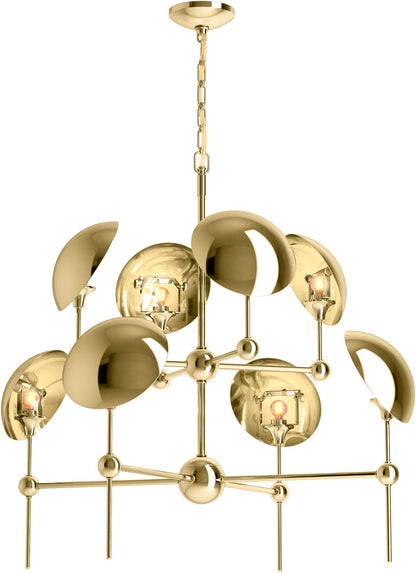 Vorleigh 26" Wide 8 Light Adjustable Dome Chandelier