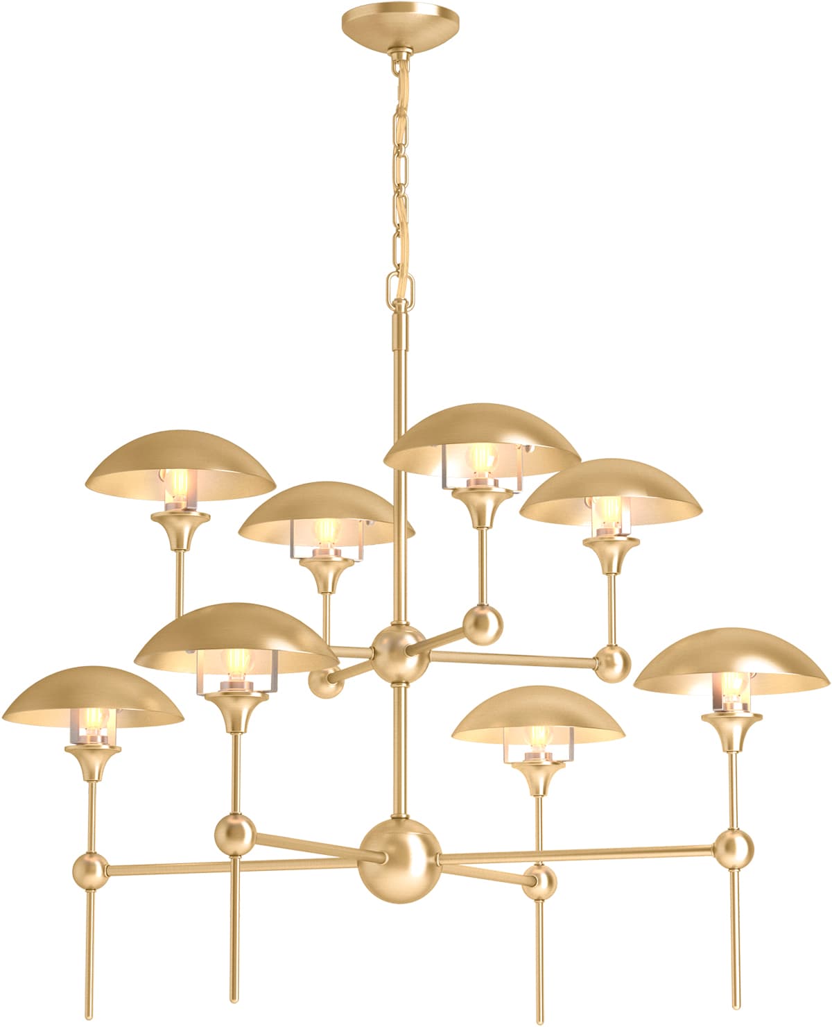 Vorleigh 26" Wide 8 Light Adjustable Dome Chandelier