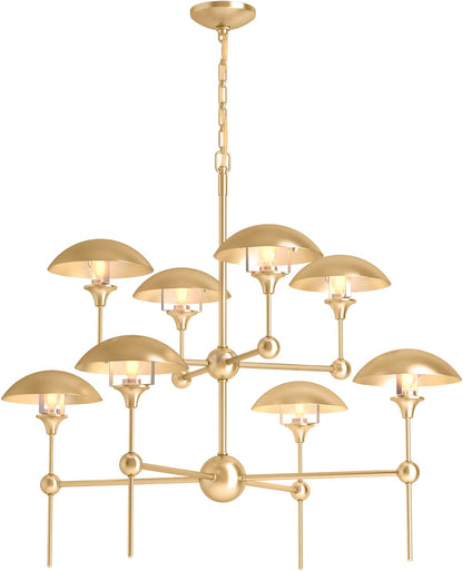 Vorleigh 26" Wide 8 Light Adjustable Dome Chandelier