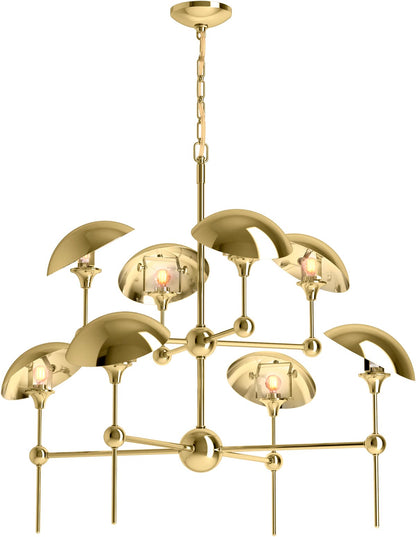 Vorleigh 26" Wide 8 Light Adjustable Dome Chandelier