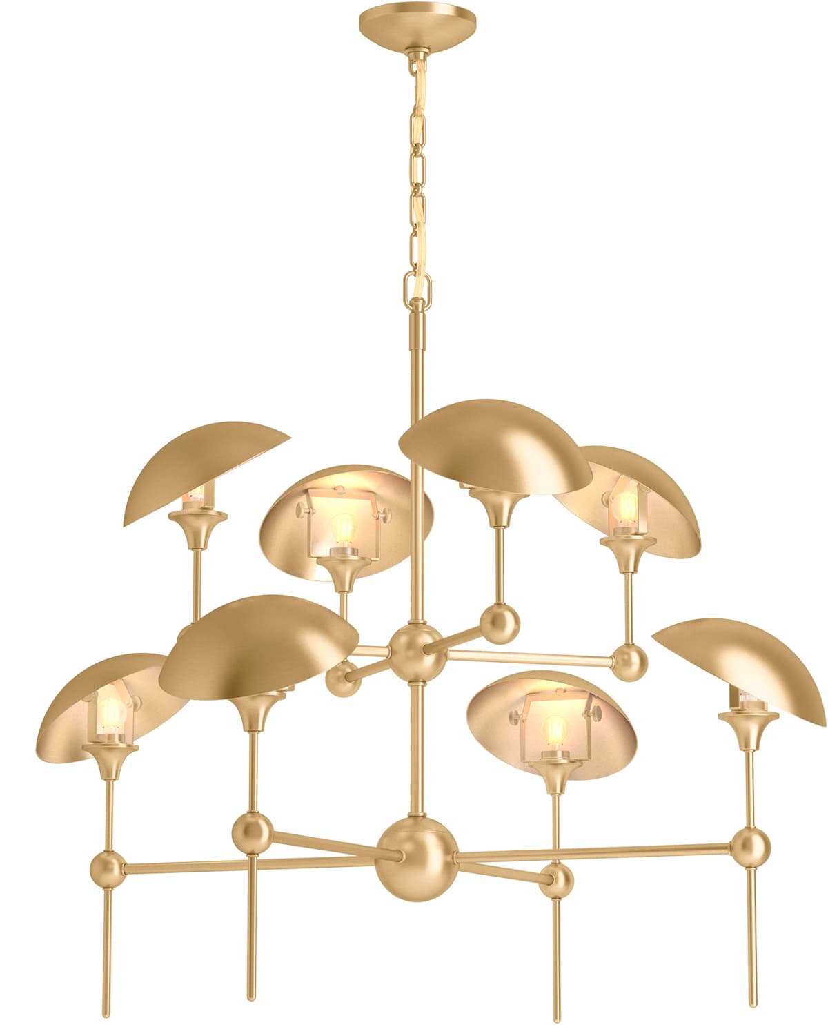Vorleigh 26" Wide 8 Light Adjustable Dome Chandelier