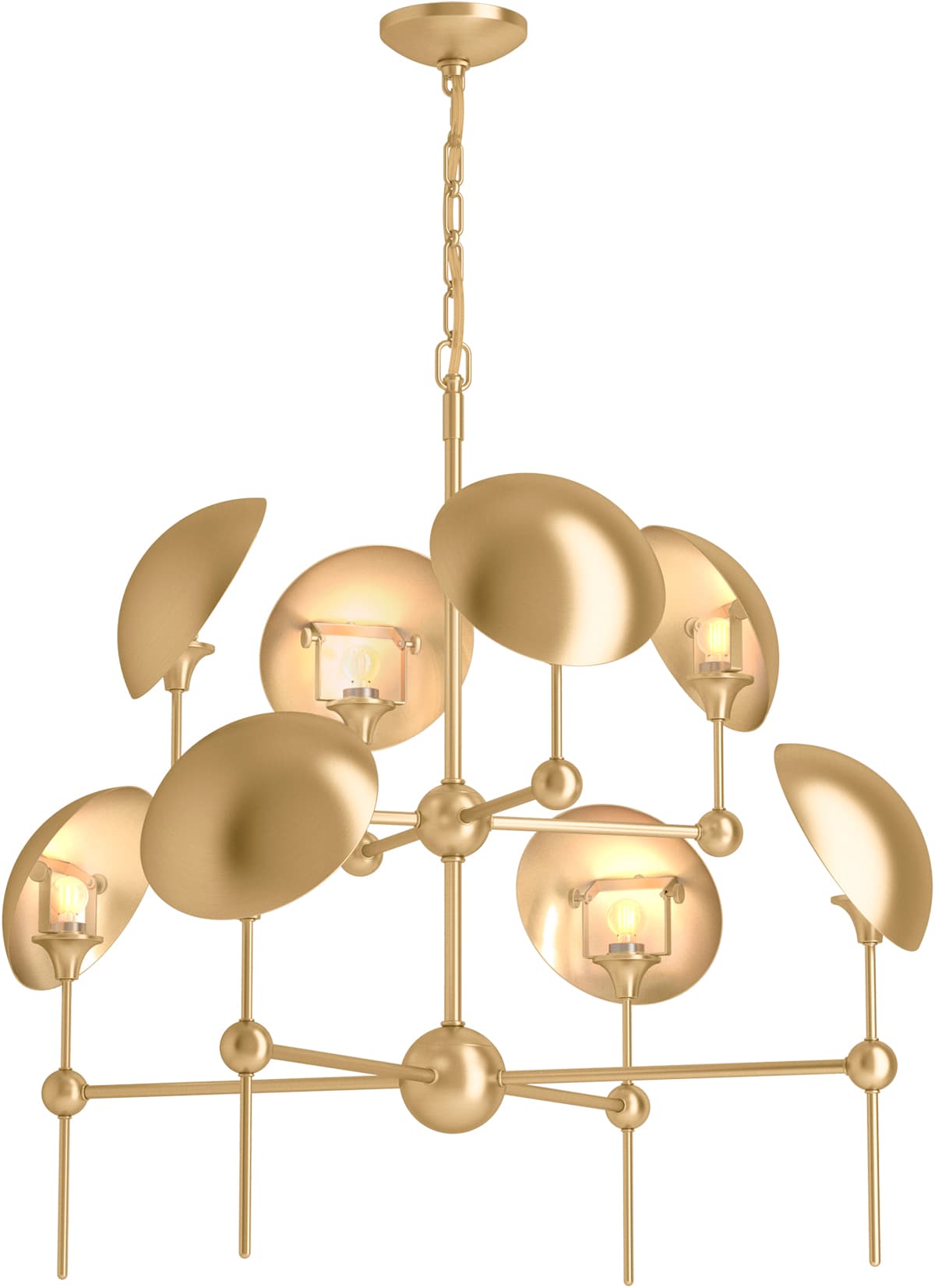 Vorleigh 26" Wide 8 Light Adjustable Dome Chandelier