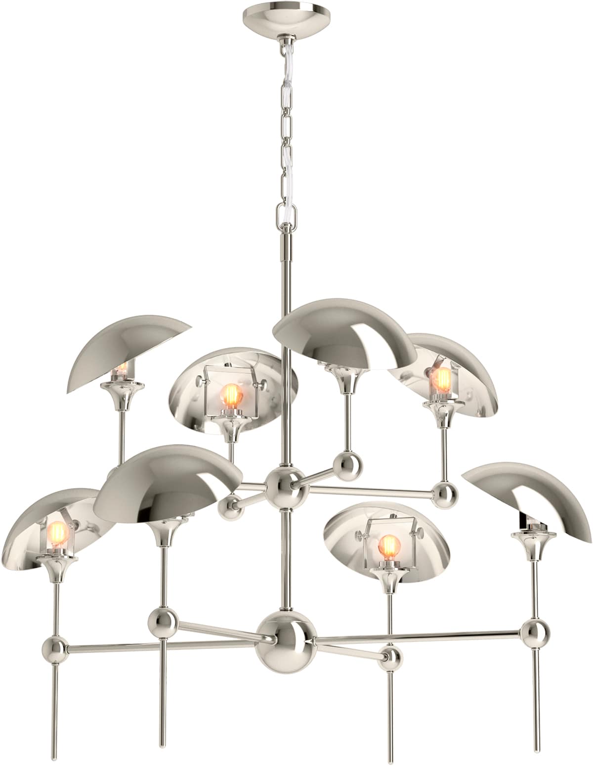 Vorleigh 26" Wide 8 Light Adjustable Dome Chandelier