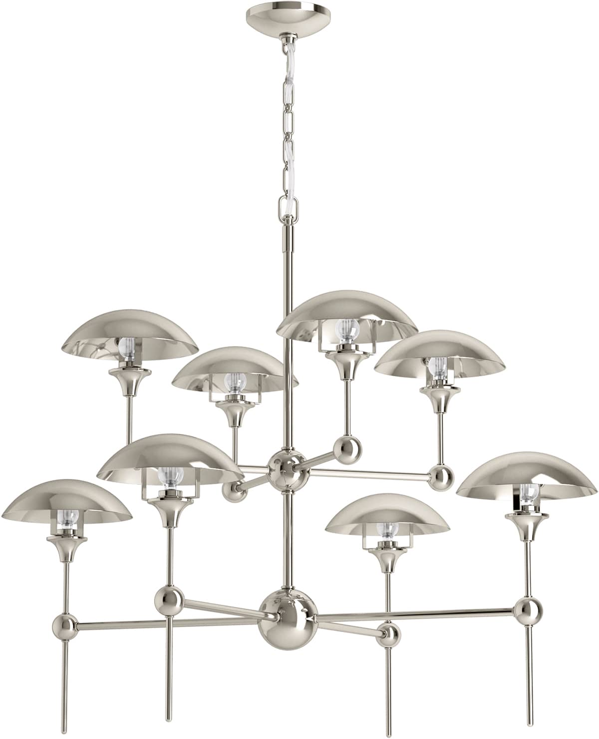 Vorleigh 26" Wide 8 Light Adjustable Dome Chandelier