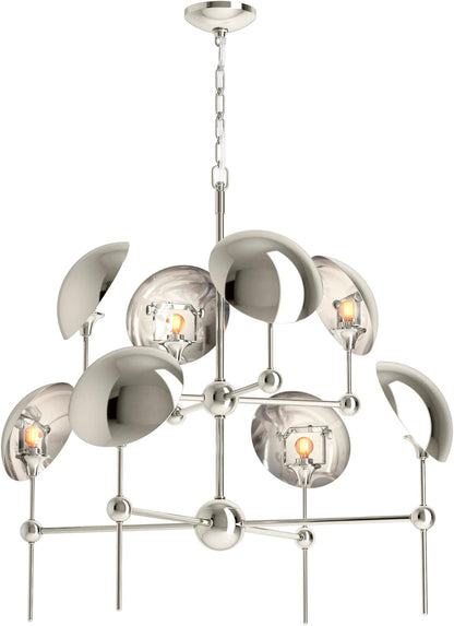 Vorleigh 26" Wide 8 Light Adjustable Dome Chandelier