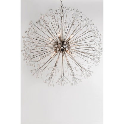 Dunkirk 10-Light Chandelier in Polished Nickel 30L x 30W x 29H