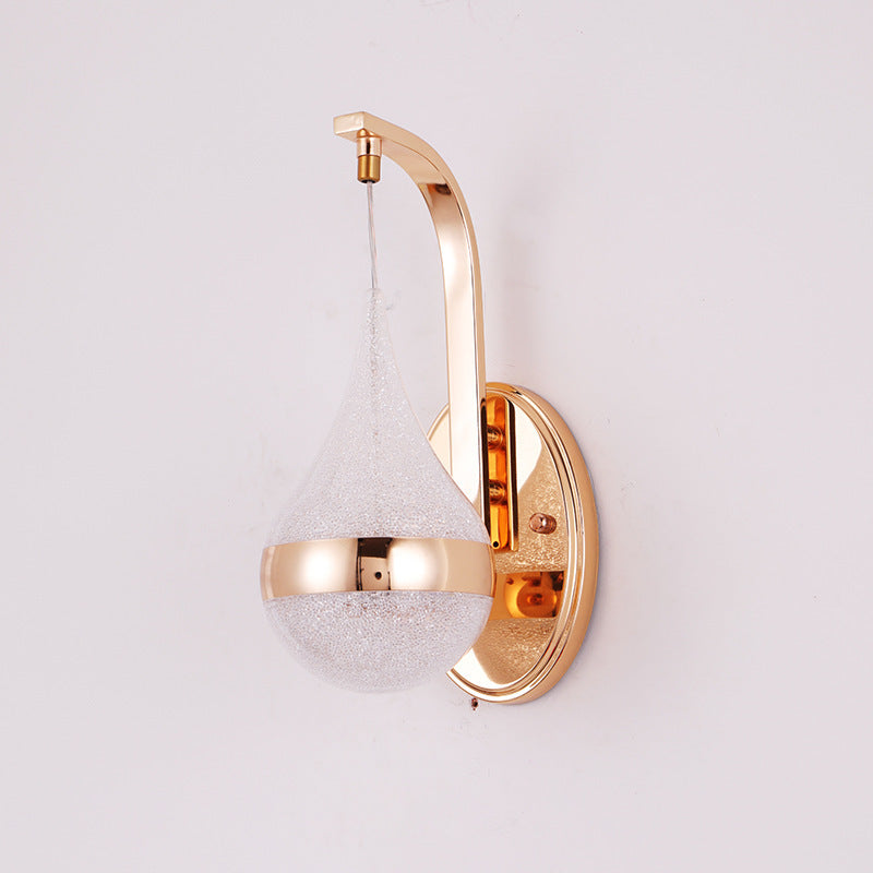 LumaDrop Minimalist LED Wall Lamp – Acrylic Bedside Elegance