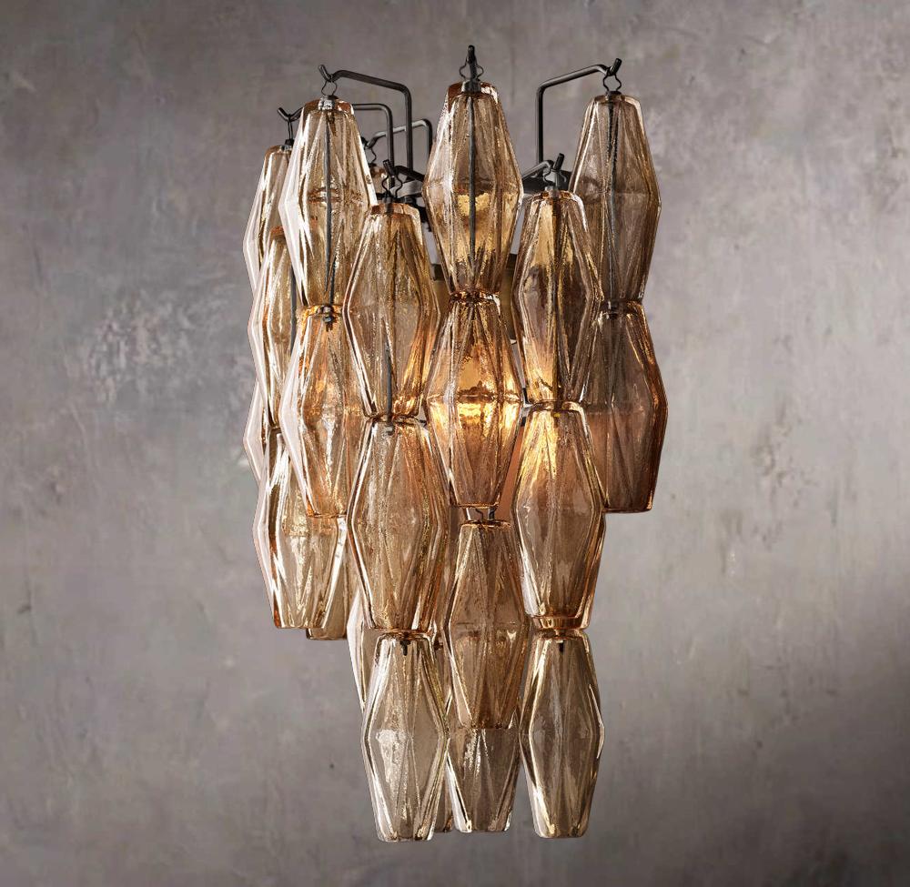 Chiaras Smoked Glass Wall Sconce