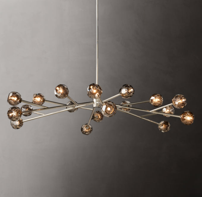 Boule De Cristal Smoke Glass Round Chandelier 72"