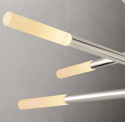Rousseau 8-Light Mobile Etched Rod Chandelier