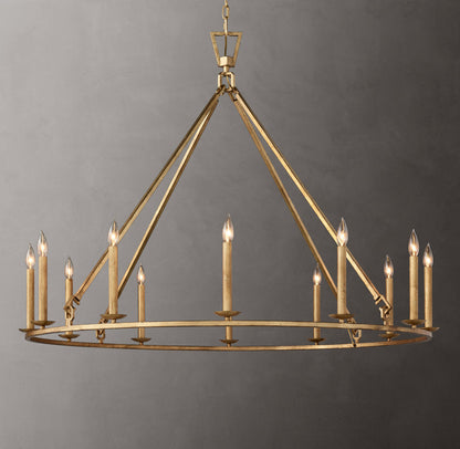 19th C. English Openwork Round Chandelier 50"